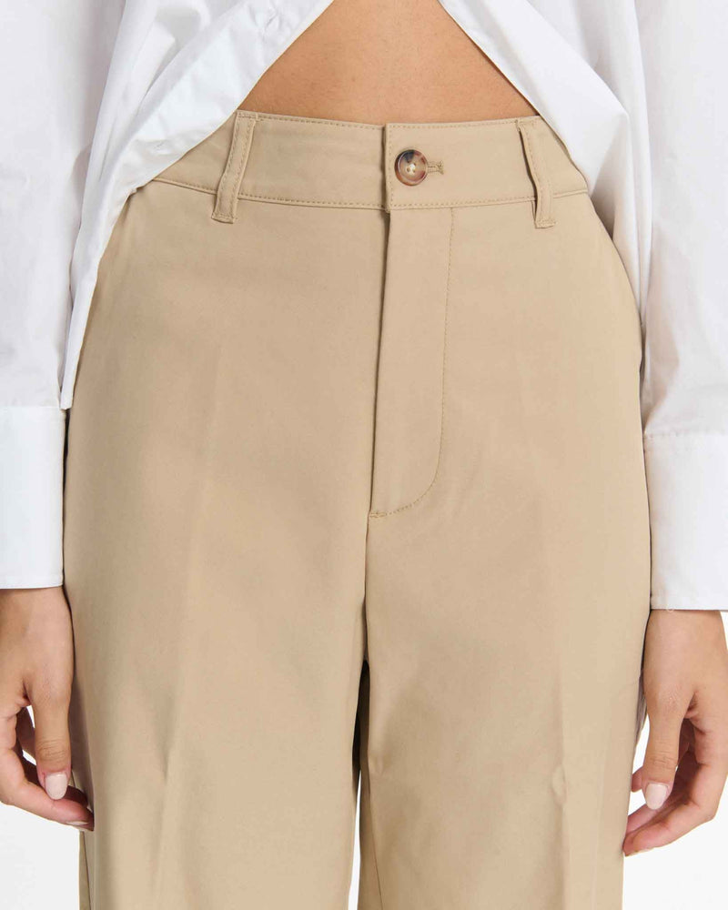 pantalon droit large sleek worker savy praline labdip