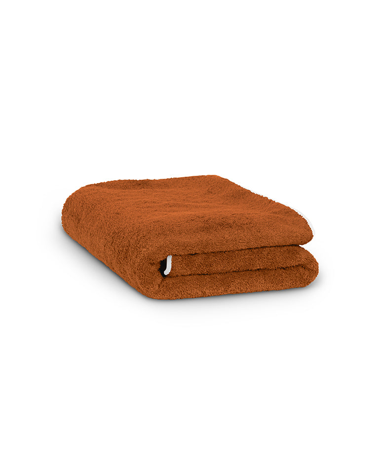 Serviette Bain - Caramel Liseré Blanc