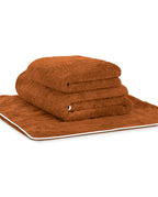 Serviette Bain - Caramel Liseré Blanc
