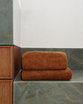 Bath Towel - Caramel Black Piping