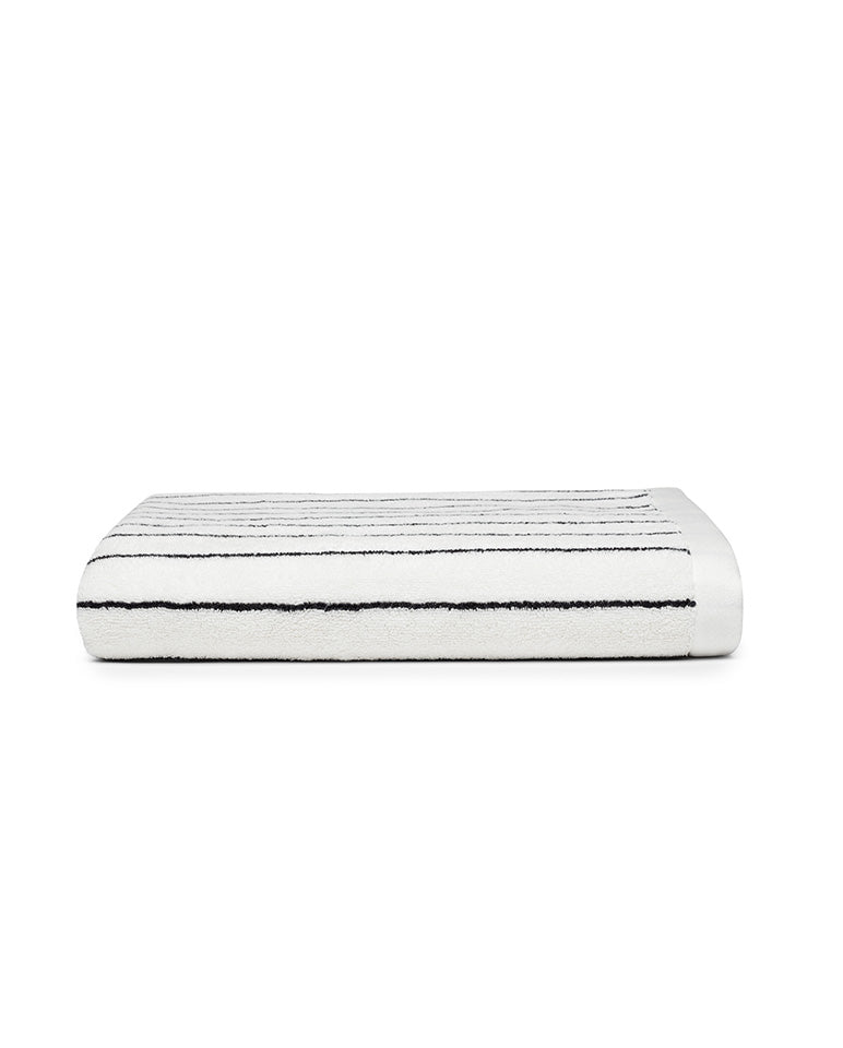 Telo Bagno - Bianco a Righe Nere