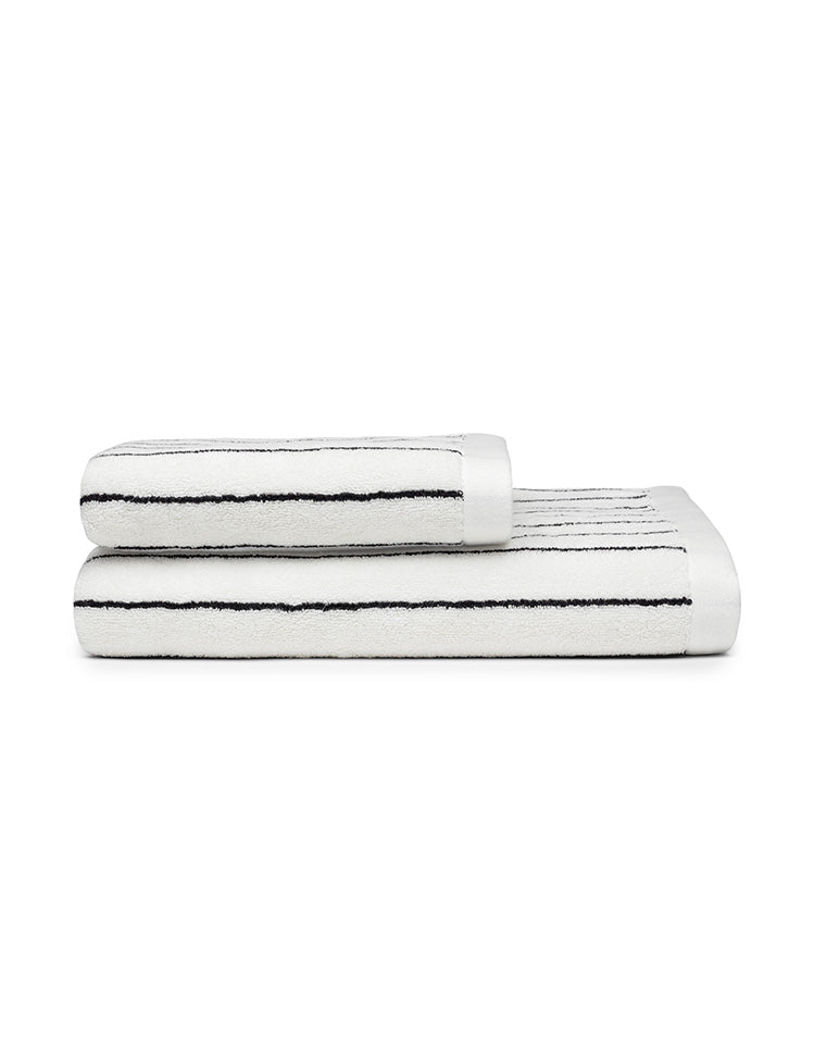 Telo Bagno - Bianco a Righe Nere