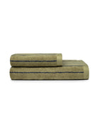 Telo da bagno - Verde a righe blu