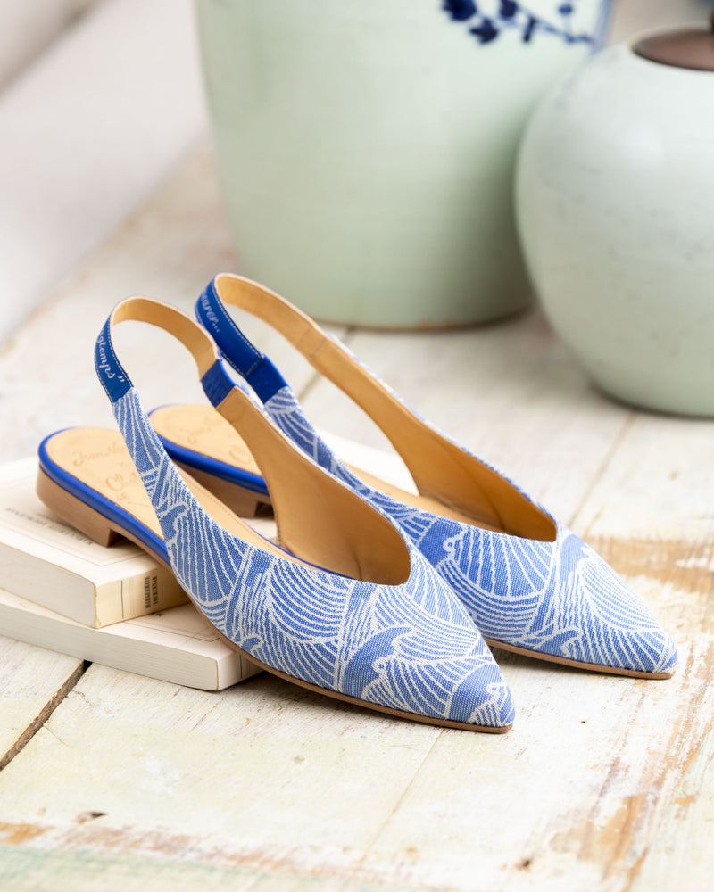 Slippers Slingback Jean-Vier Blue Waves - Femme