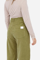 Pantalon Bouffant En Velours Côtelé Vert