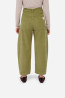 Pantalon Bouffant En Velours Côtelé Vert