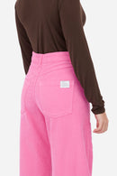 Pantalon Bouffant En Velours Côtelé Rose