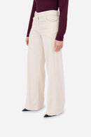 Pantalon Droit En Velours Côtelé (Écru)