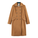 Manteau Redingote En Drap De Laine Camel