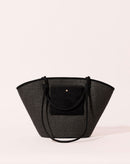 Sac Cabas Palas Noir Raphia