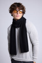 Sciarpa stola unisex - Nera - Unisex - 100% cashmere