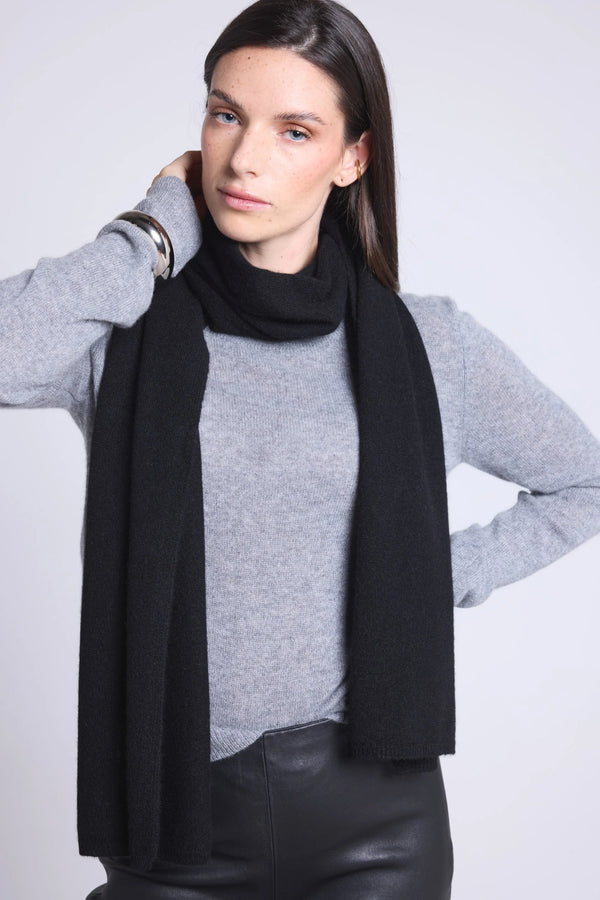 Sciarpa stola unisex - Nera - Unisex - 100% cashmere