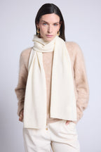 Unisex Cashmere Scarf Stole - White - Unisex
