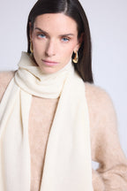 Unisex Cashmere Scarf Stole - White - Unisex
