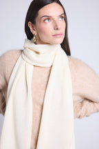 Unisex Cashmere Scarf Stole - White - Unisex