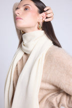 Unisex Cashmere Scarf Stole - White - Unisex