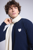 Unisex Cashmere Scarf Stole - White - Unisex