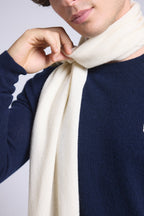 Unisex Cashmere Scarf Stole - White - Unisex