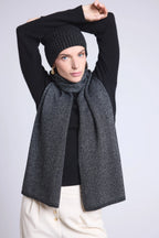 Echarpe Etole Unisexe Lurex Scarf - Noir Lurex Argente - Mixte