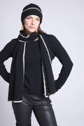 Echarpe Etole Surpiqures Scarf - Noir Blanc - Mixte