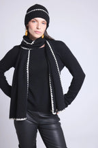Echarpe Etole Surpiqures Scarf - Noir Blanc - Mixte