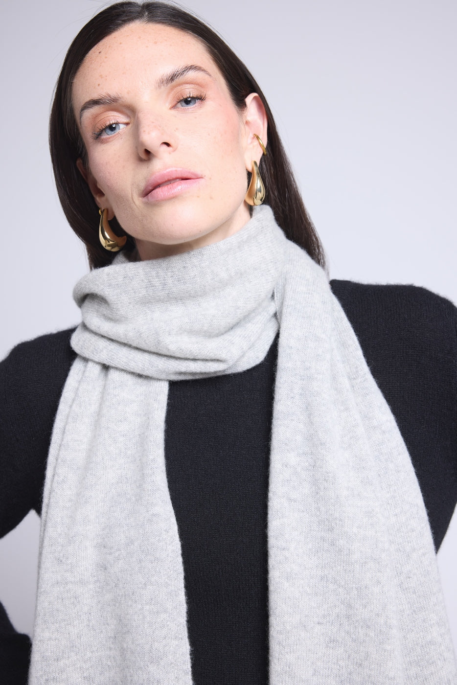 Unisex Scarf Stole - Light Grey - Unisex