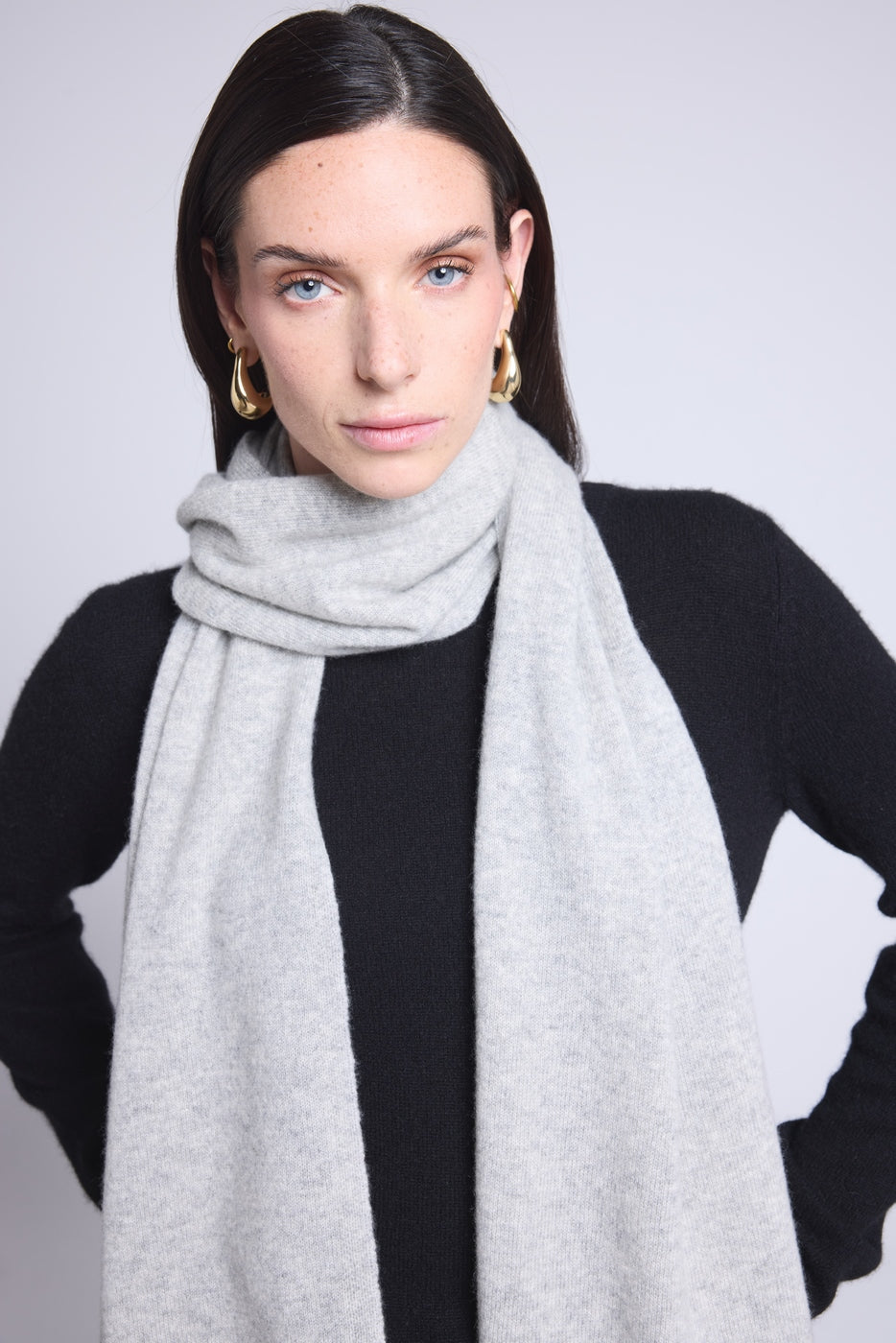 Unisex Scarf Stole - Light Grey - Unisex