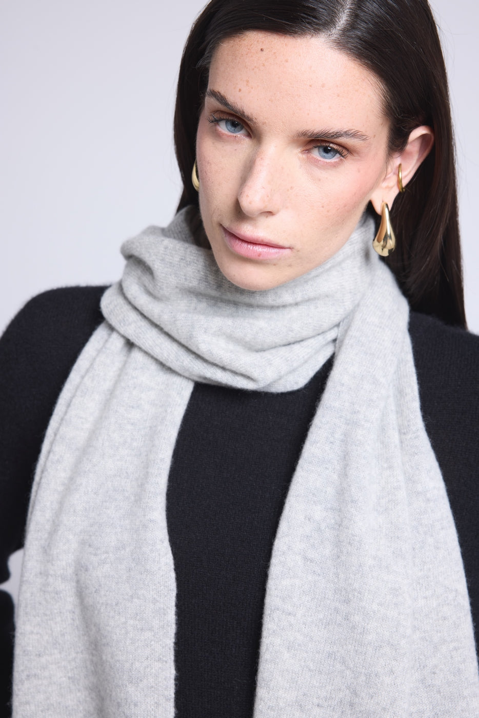 Unisex Scarf Stole - Light Grey - Unisex