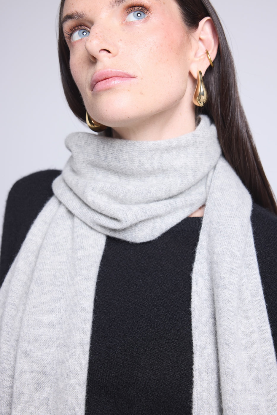 Unisex Scarf Stole - Light Grey - Unisex