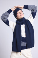 Echarpe Etole Unisexe Scarf - Bleu Marine - Mixte