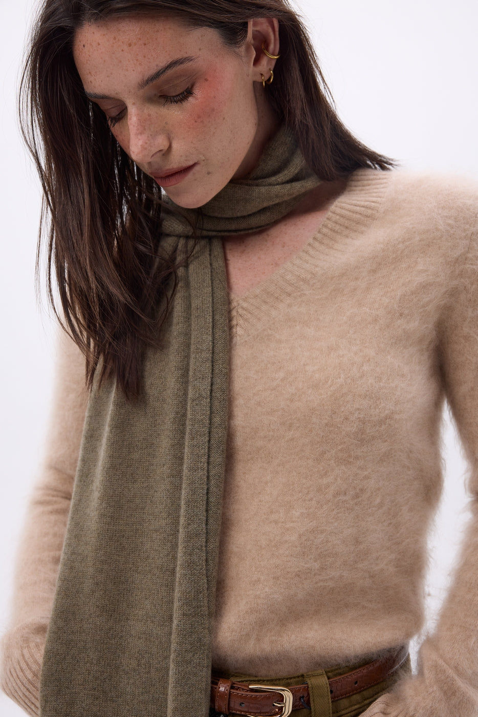 Stole Scarf - Mottled Khaki - Unisex