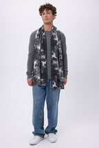 Tj Mønstret Jungle-tørklæde - Sort/hvid - Unisex - 100 % kashmir