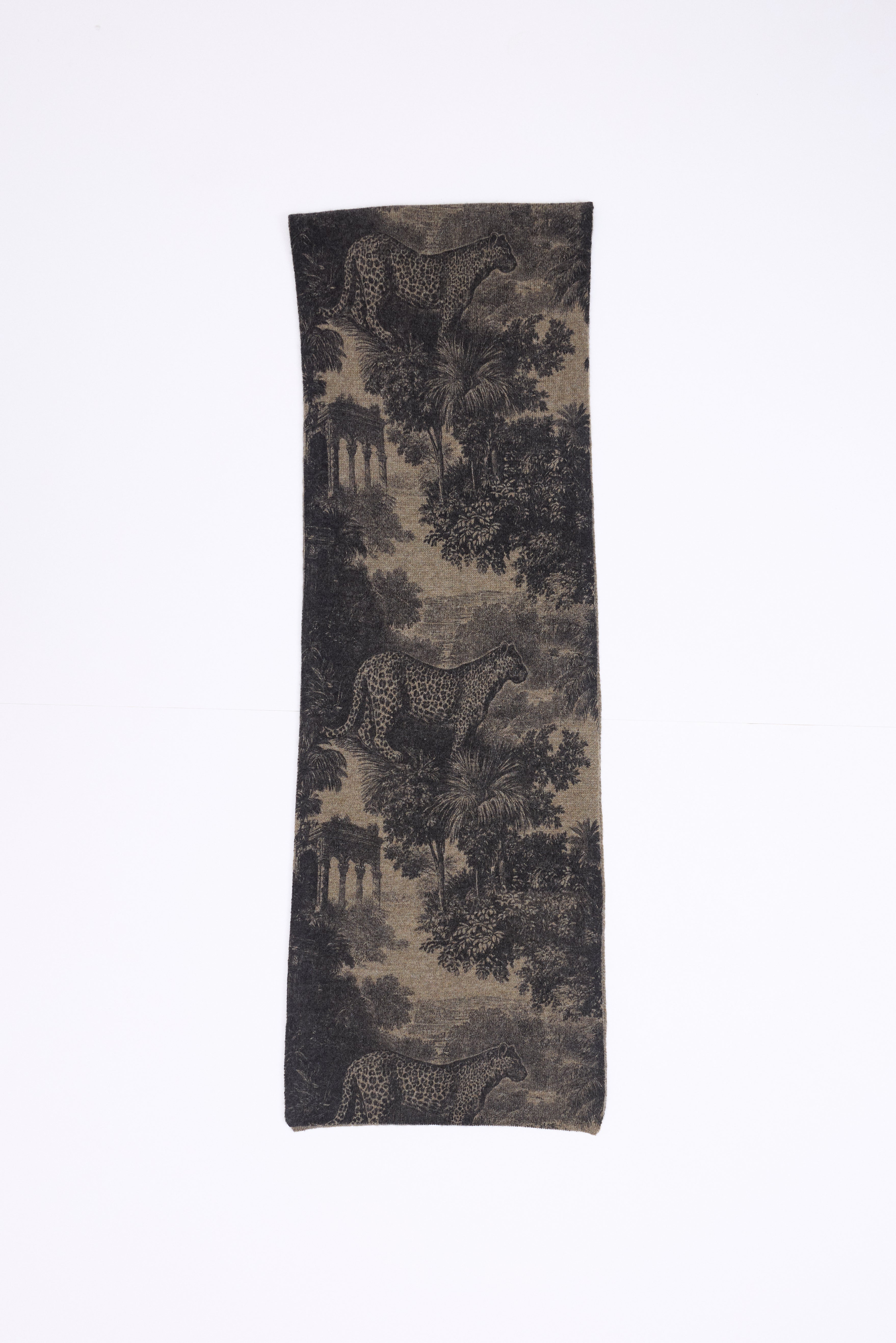 Echarpe Printée Jungle Tj - Khaki Chine - Mixte