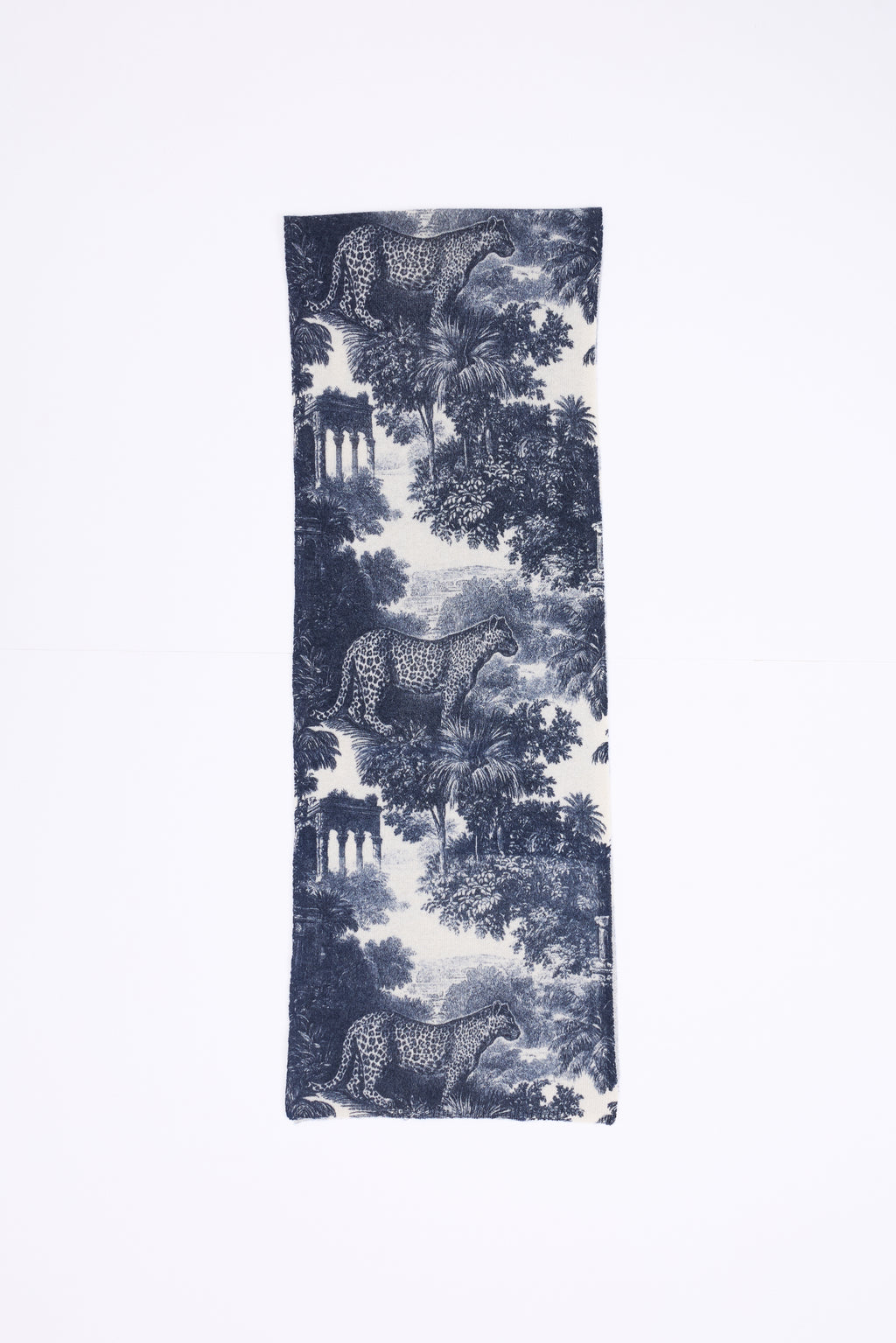 Tj Jungle Printed Scarf - Navy Blue - Unisex