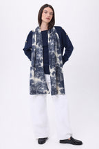 Tj Jungle Printed Scarf - Navy Blue - Unisex