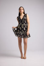 Vestido Corto - Scarlet Court - Negro