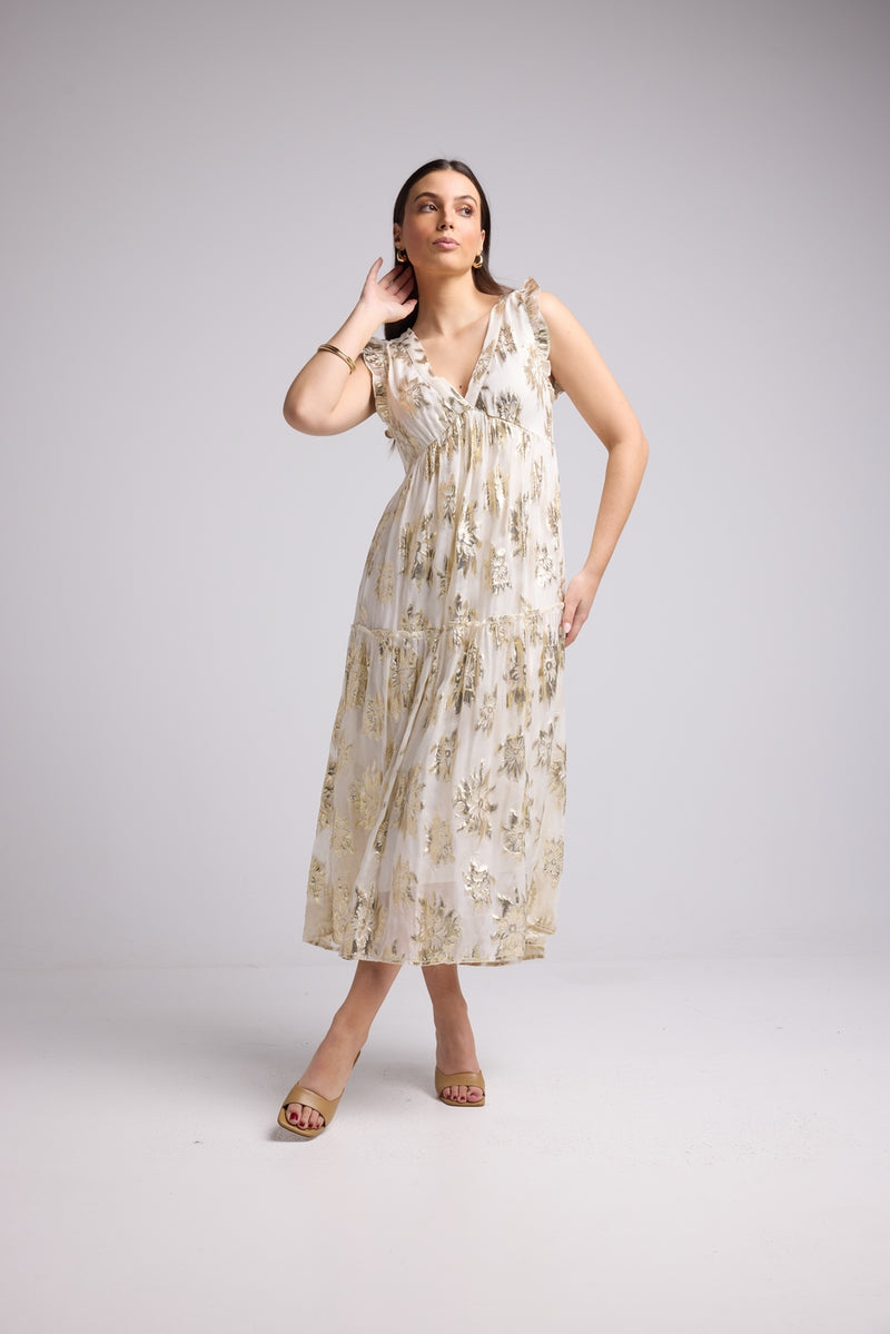 Vestido Largo - Escarlata Largo - Blanco