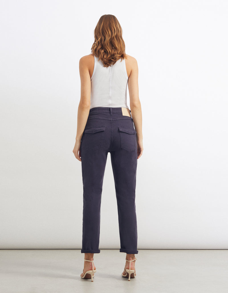 Reiko - Pantalon Boy Scarlett - Dark Navy - Femme