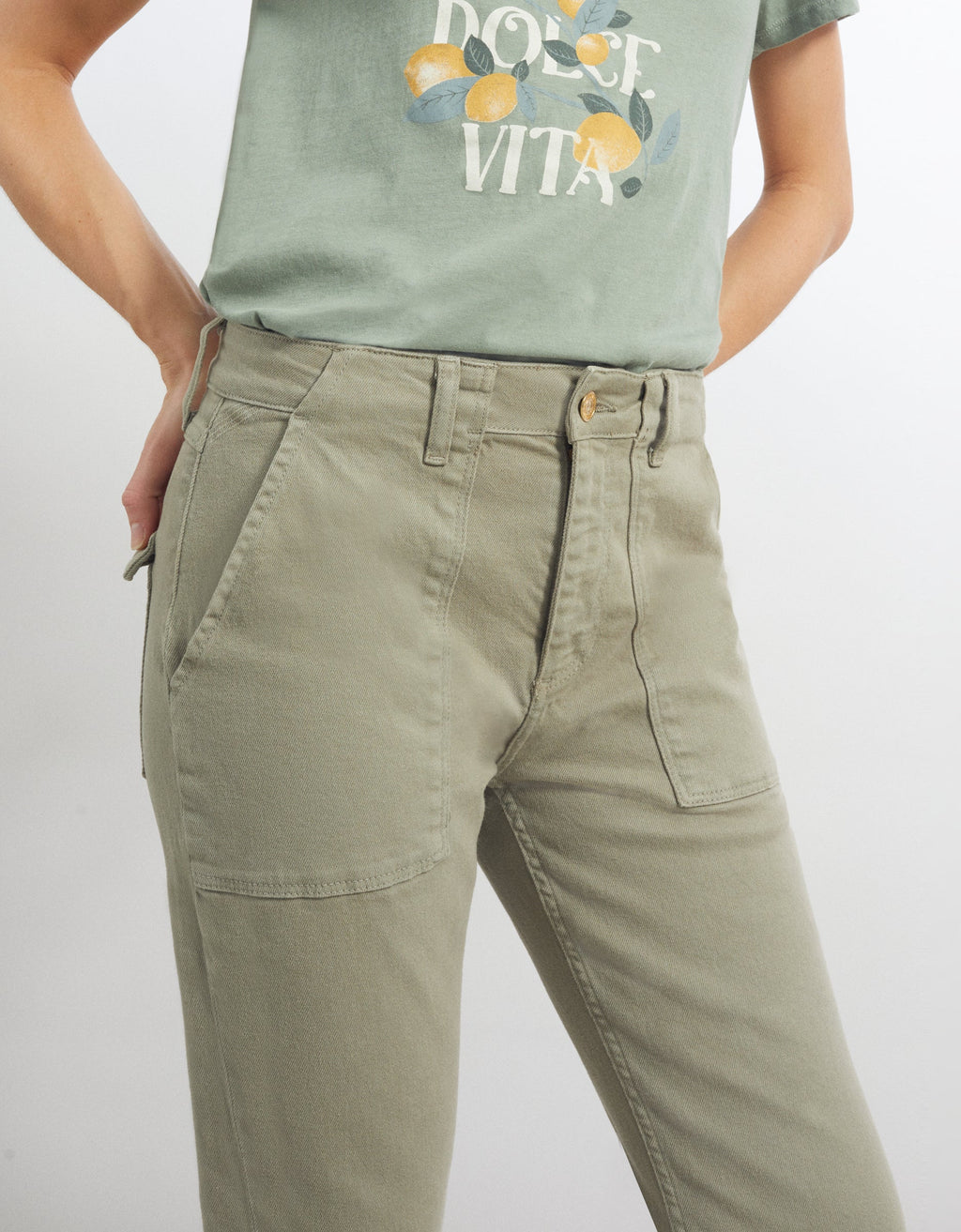 Pantalon Boy Scarlett - Thyme - Femme
