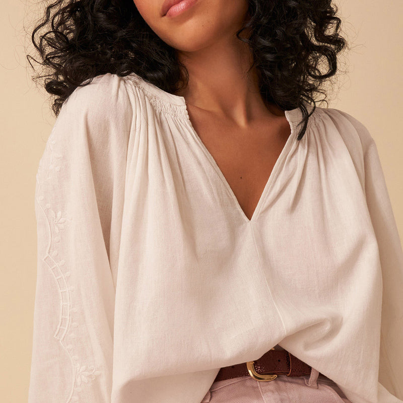 Scarlett Blouse - Ecru