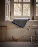 Serviette Cheveux - Gris Liseré Bleu