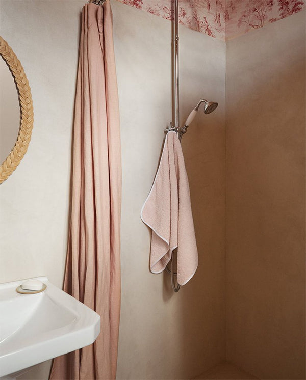 Asciugamano Per Capelli - Rosa Profilo Bianco
