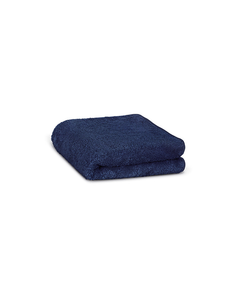 Asciugamano per capelli - Blu notte con bordino blu