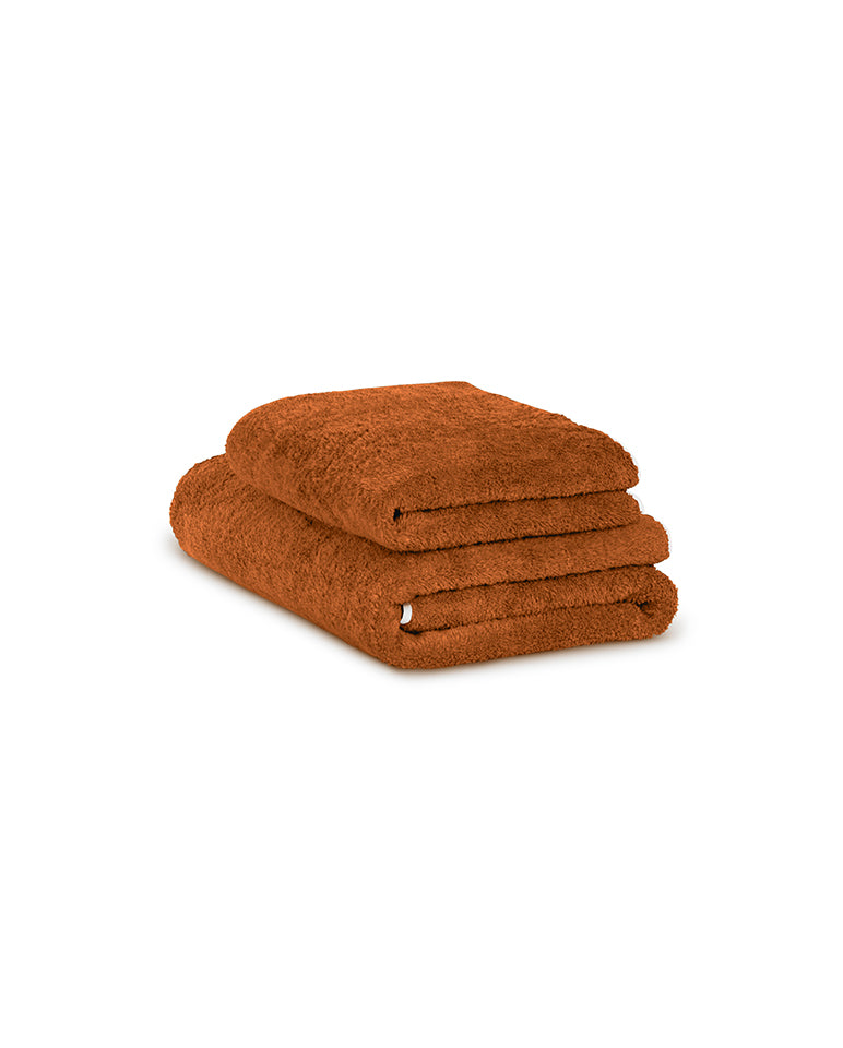 Serviette Cheveux - Caramel Liseré Blanc