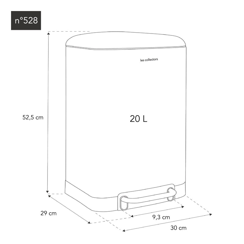Poubelle Pédale - Blanc - 20L/30L/40L
