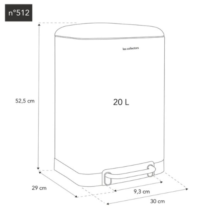 Poubelle Pédale - Inox - 20L/30L/40L