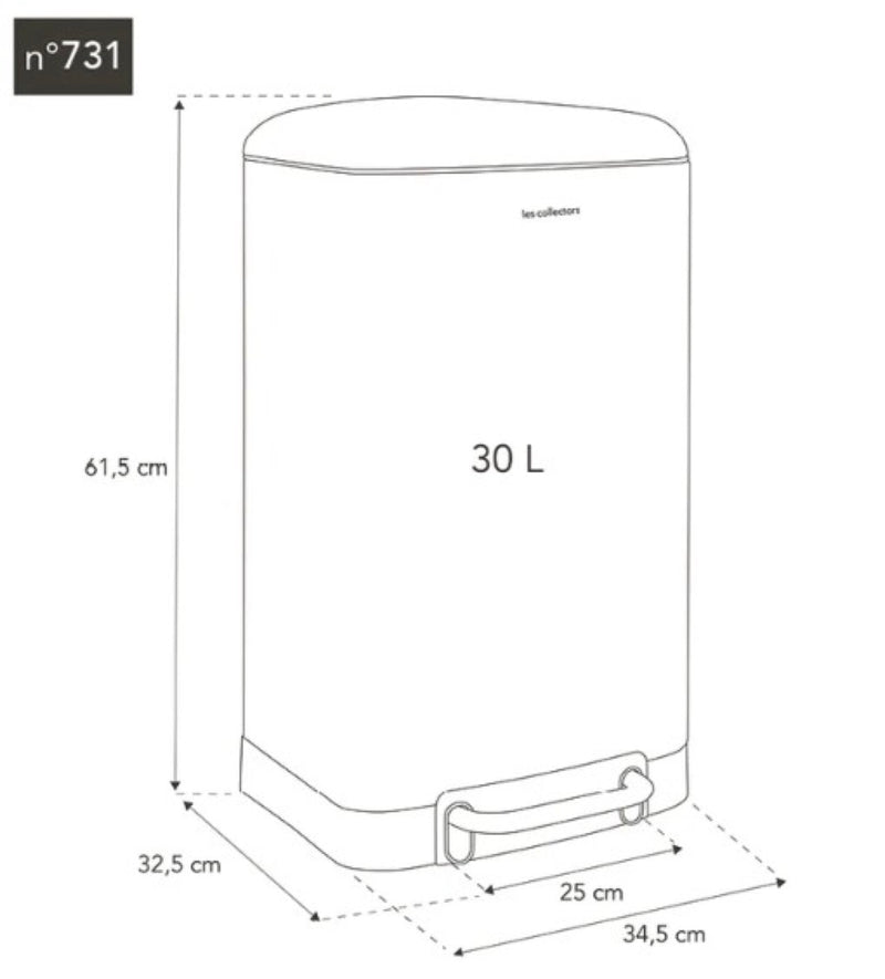 Poubelle Pédale - Gris Anthracite - 20L/30L/40L