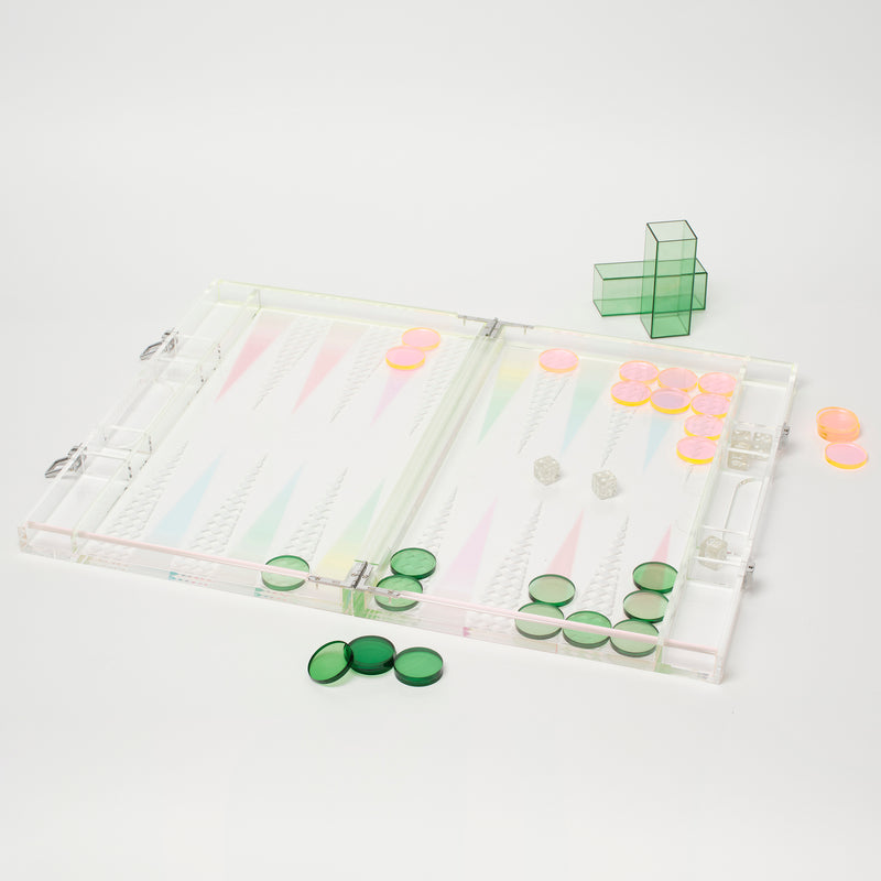 Blu-ray De Backgammon En Lucite Ombrée