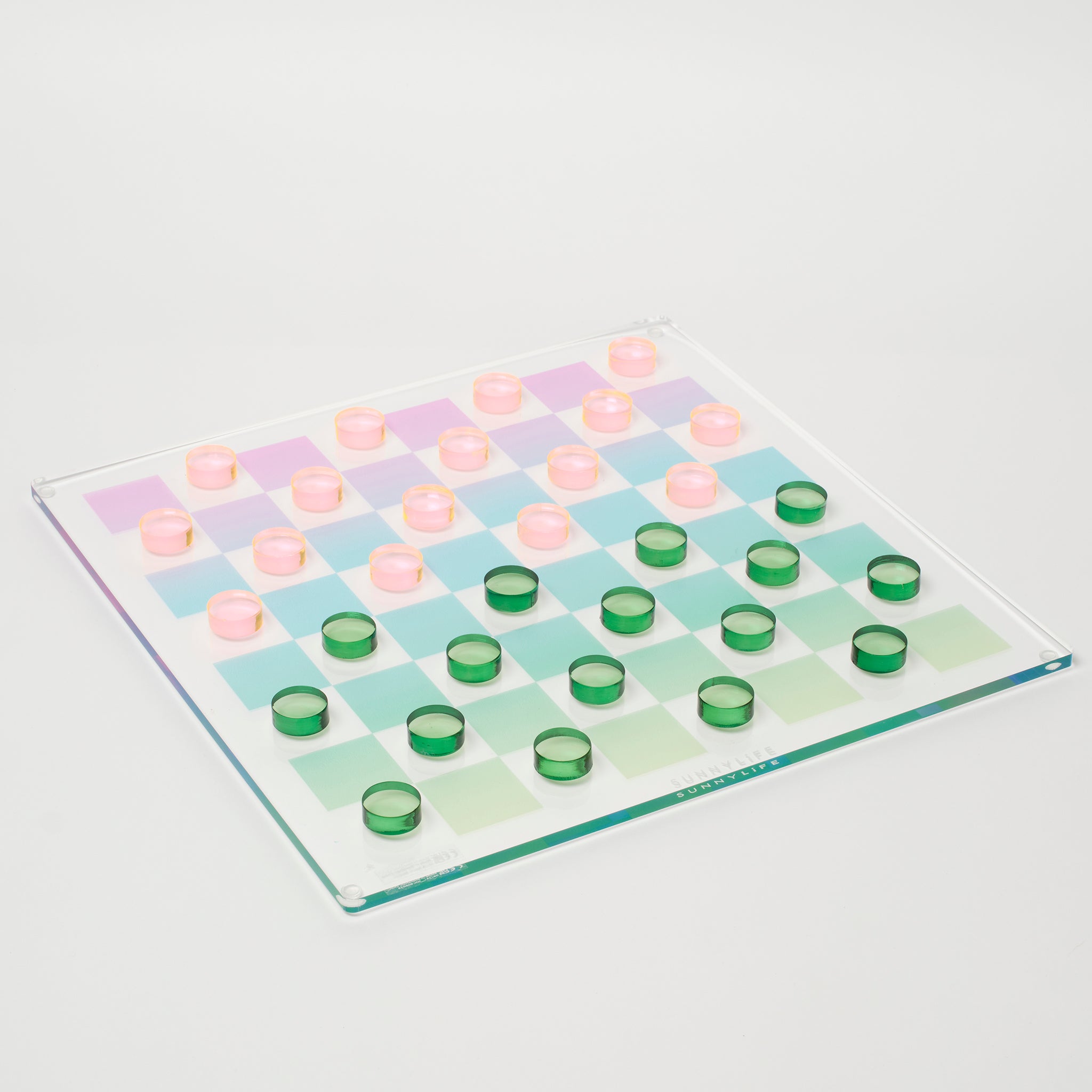 Plateau D'Échecs Et Dames En Lucite