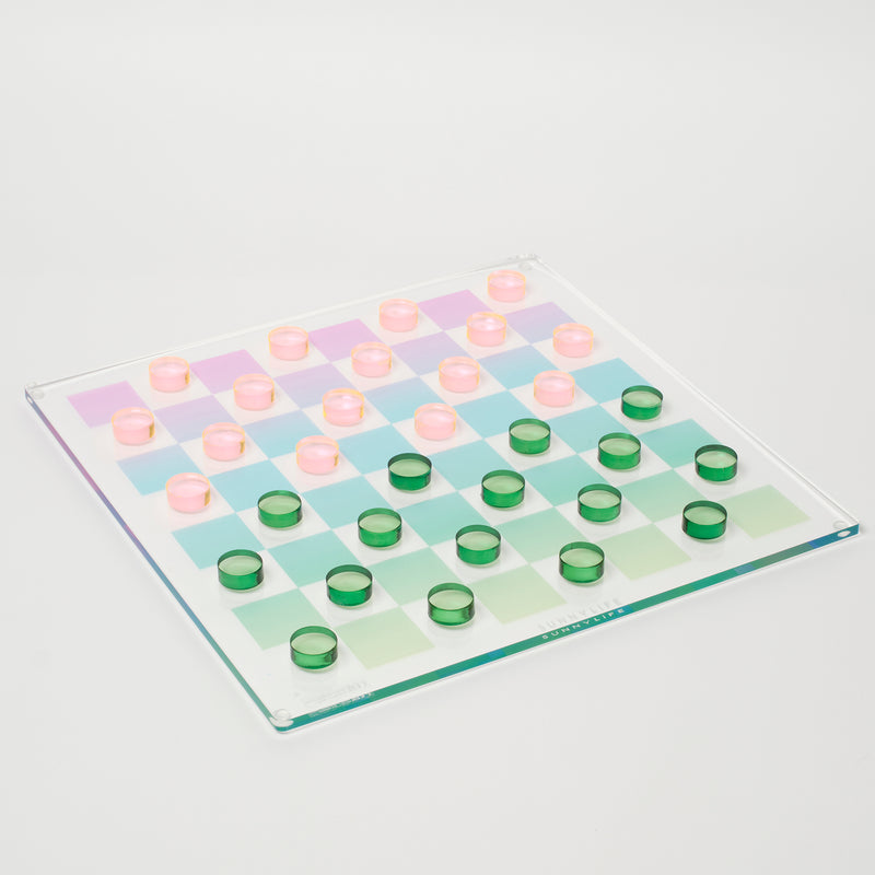 Sorberto De Ajedrez Y Damas Lucite Ombre